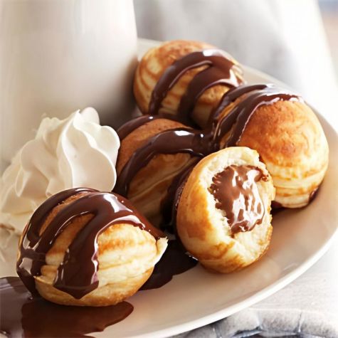 Triple-Chocolate Filled Pancakes