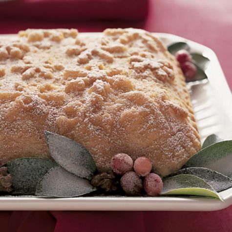 Snowflake Cake with Brandy-Butter Glaze