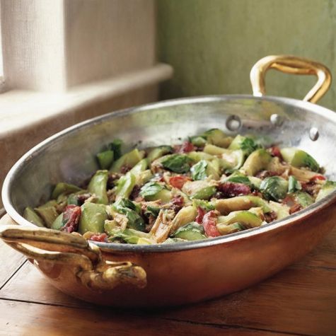 Brussels Sprouts with Radicchio & Pancetta