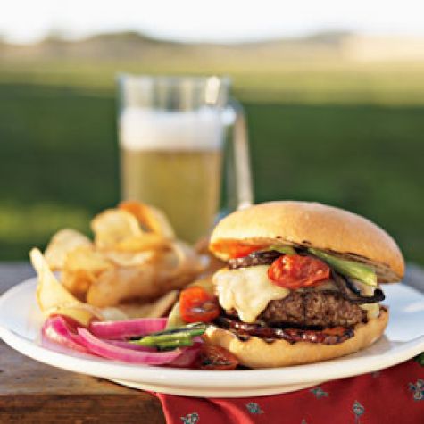 Bacon-Mushroom Cheeseburgers