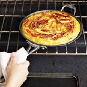 Cooking a Layered Frittata