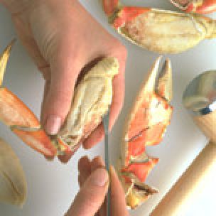Preparing Fresh Crab