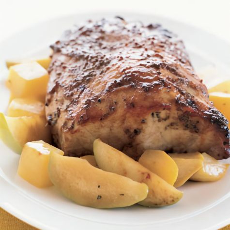 Roast Pork Loin with Rutabagas & Apples