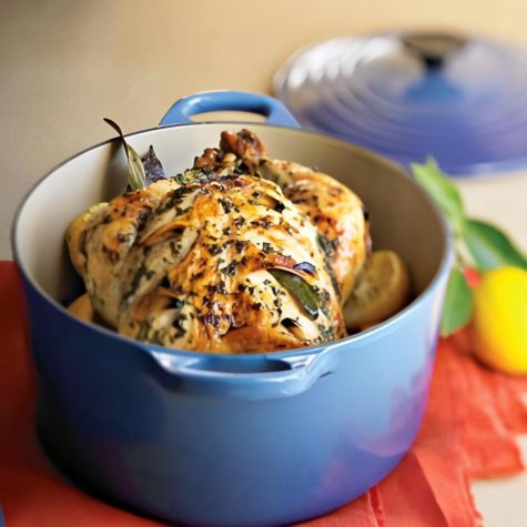 Slashed Chicken with Herb Butter
