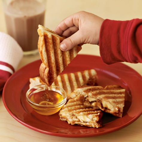 Peanut Butter Panini with Bananas & Honey