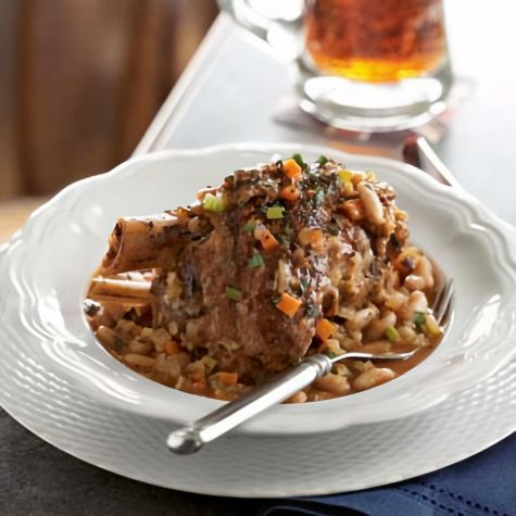Braised Pork Shanks with White Beans