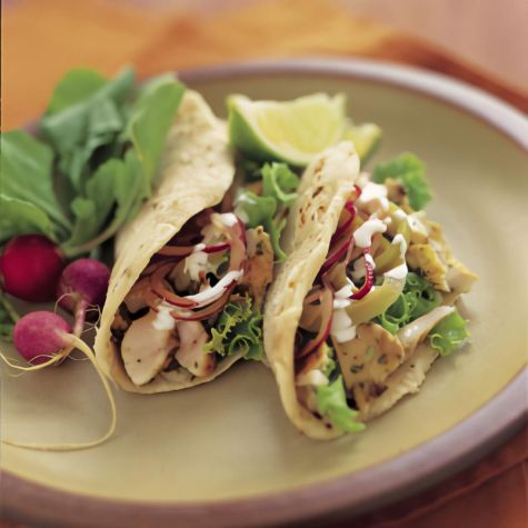 Fish Tacos with Pickled Onions and Chilies