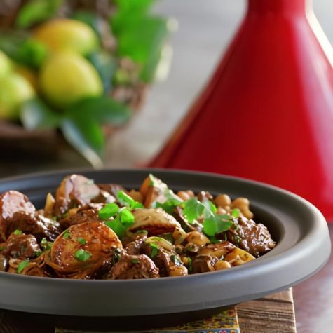 Lamb Tagine with Potatoes and Chickpeas