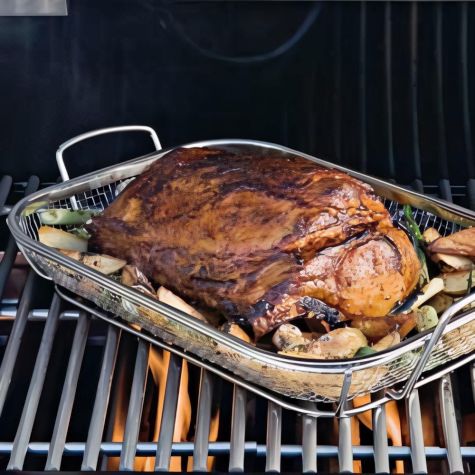 Deviled Pork Loin with Grilled Potatoes & Onions