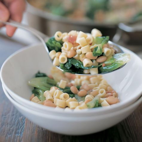 Pasta with Beans & Escarole
