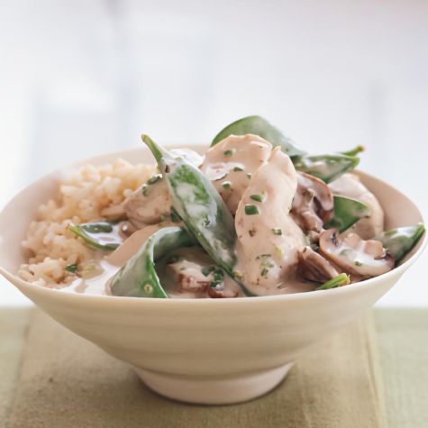 Snow Peas & Chicken Green Curry