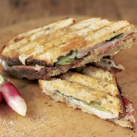 Prosciutto Panini with Pesto Mayonnaise