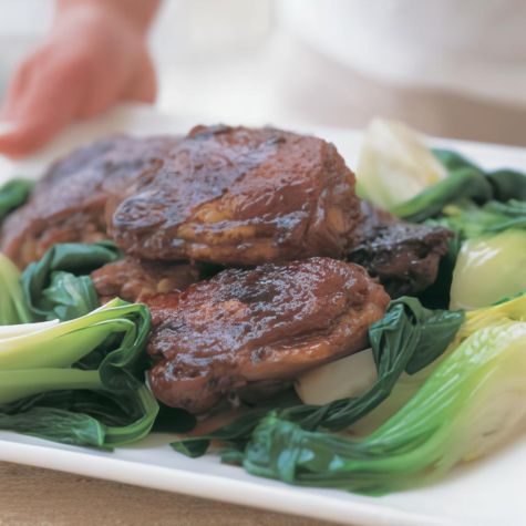 Braised Soy-Ginger Chicken & Bok Choy