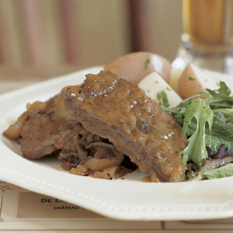 Beef and Onions Braised in Beer<br>[Carbonnades à la Flamande]
