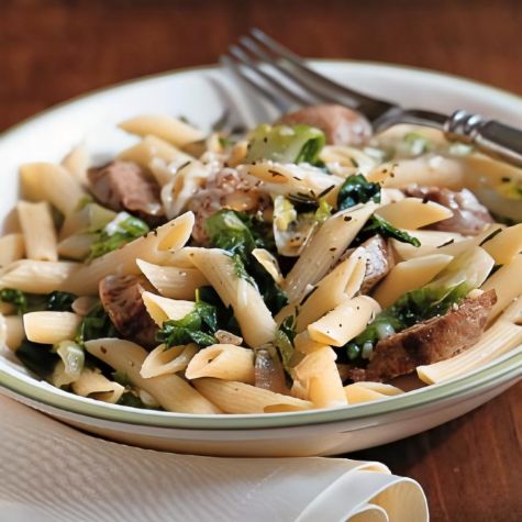 Penne with Escarole, Spicy Sausage and Rosemary