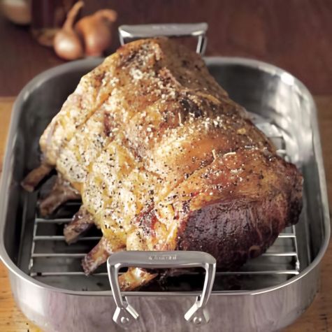 Standing Rib Roast with Cognac Sauce