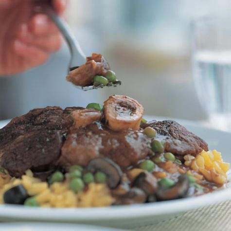 Osso Buco with Mushrooms & Peas