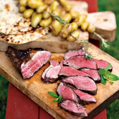 Grilled Lamb with Rosemary Potato Skewers