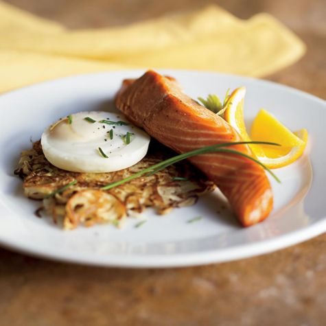 Potato Latkes with Hot-Smoked Salmon