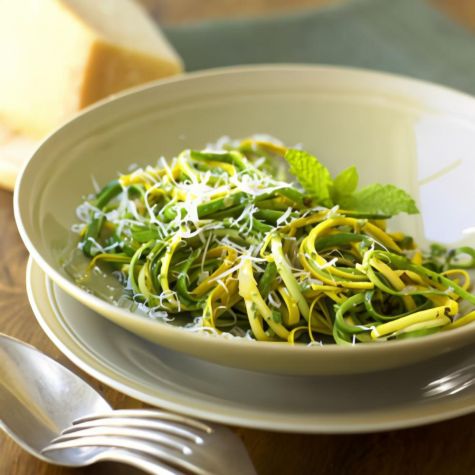 Zucchini "Pasta" with Mint Pesto
