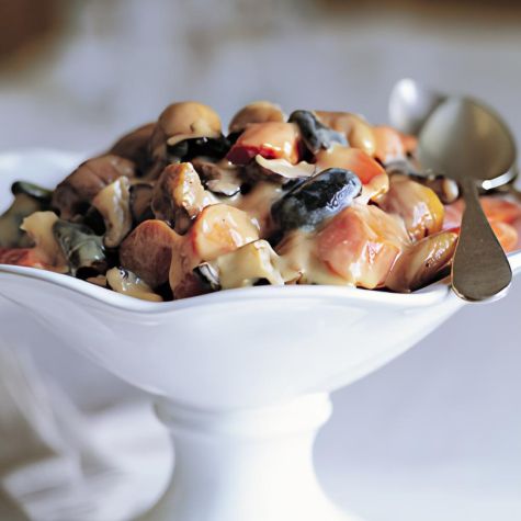 Braised Chestnuts with Madeira Cream Sauce