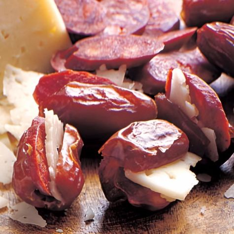 Dates Stuffed with Chorizo and Goat Cheese