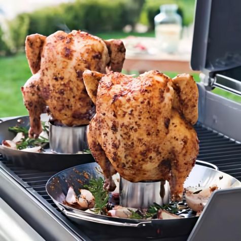 Roasted Garlic & Herb Chicken with Grilled Vegetable & Bread Salad