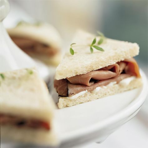Roast Beef and Horseradish Mayonnaise Tea Sandwiches