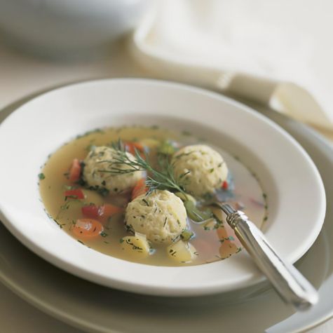 Chicken-Vegetable Soup with Herbed Matzo Balls