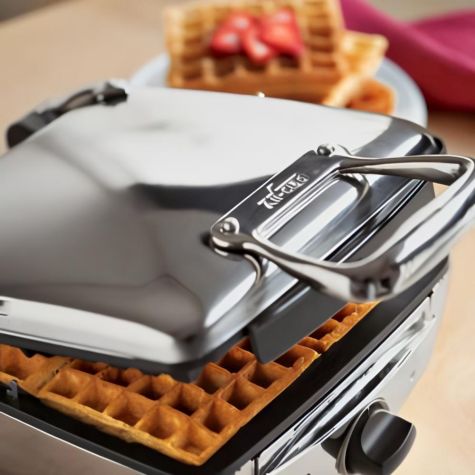 Waffles with Fresh Strawberries