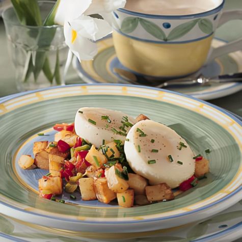 Home Fries with Poached Eggs