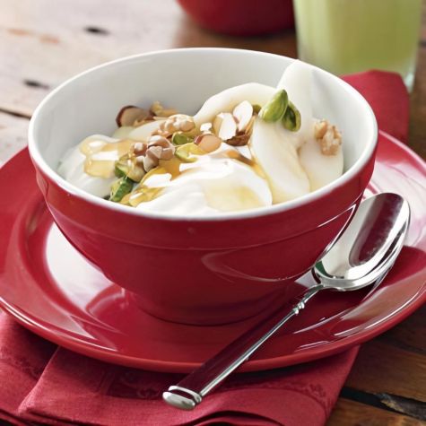 Greek Yogurt with Pears and Honey