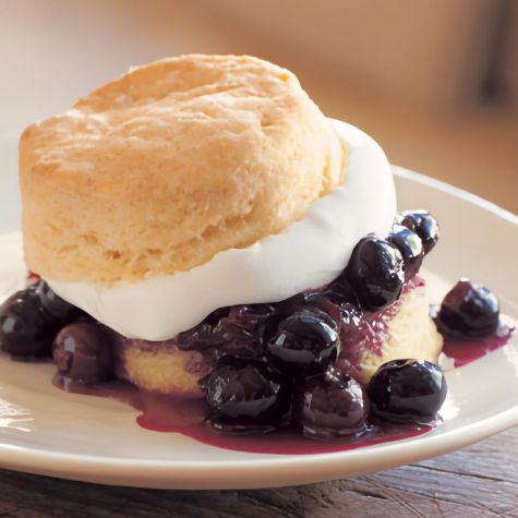 Cornmeal Shortcakes with Fresh Blueberries and Sweet Cream