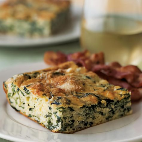 Grits Soufflé with Greens and Sweet Onion