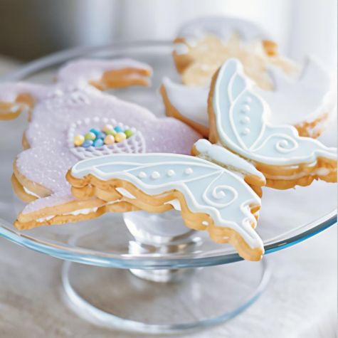 Coconut Shortbread Cookies with Creamy Butter Frosting