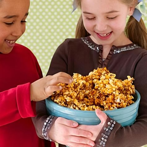 New Year's Nuggets<br> (Chocolate-Caramel Popcorn)