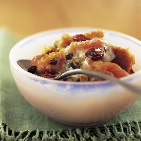 Capirotada with Pistachios and Dried Fruits