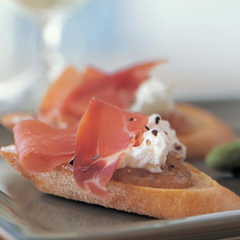 Ricotta, Fig & Prosciutto Bruschetta