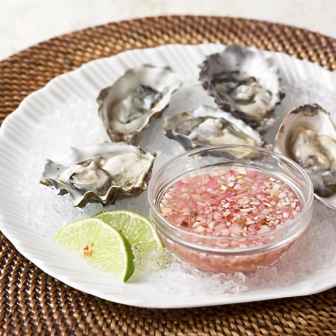 Oysters with Pink Peppercorn Mignonette