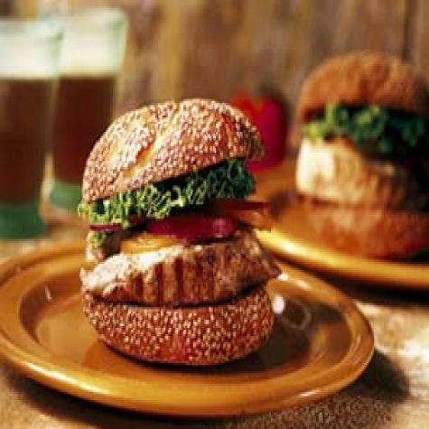 Tuna Burgers with Ginger-Mustard Mayonnaise