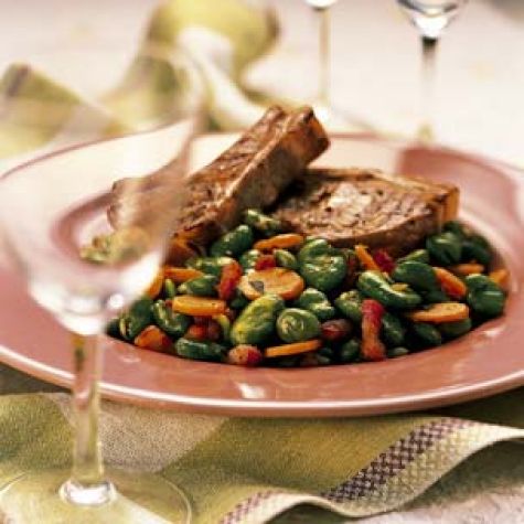 Fava Beans with Pancetta and Lemon