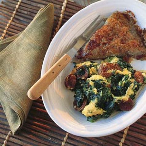 Chorizo and Spinach Scramble