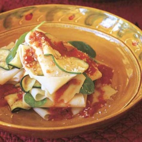 Torn Pasta with Zucchini and Arugula