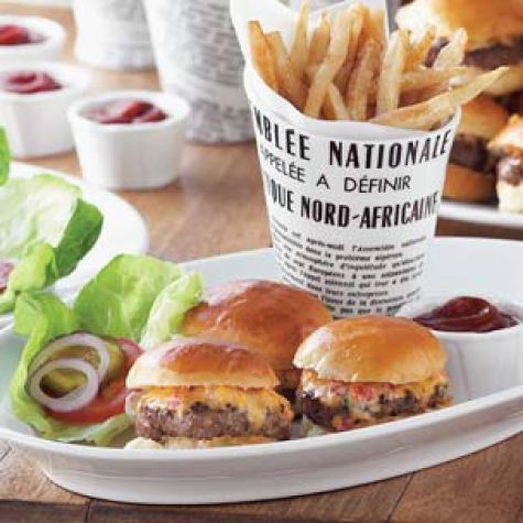 Mini Burgers with Pimento Cheese