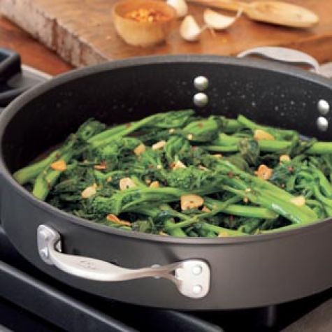 Rapini with Garlic and Red Pepper