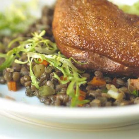 Warm Lentils with Vinaigrette