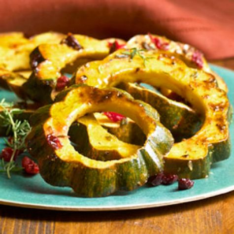 Acorn Squash Rings Glazed with Maple & Orange