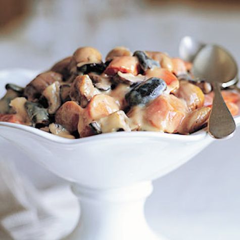 Braised Chestnuts with Madeira Cream Sauce