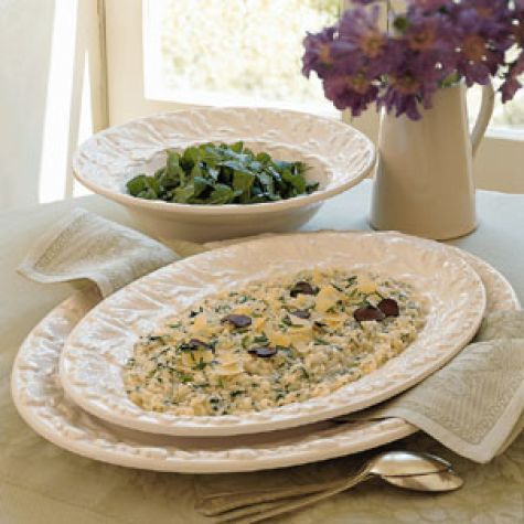 Chive Risotto with Truffle Oil