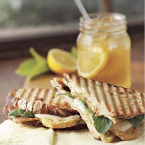 Fried Green Tomato and Pancetta Panini